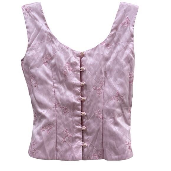 90s Do You Love Me? Formal Satin Blouse - Picture 3 of 8